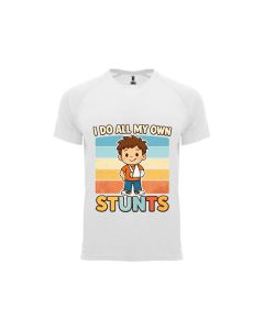 Детска тениска "I do all my own stunts"